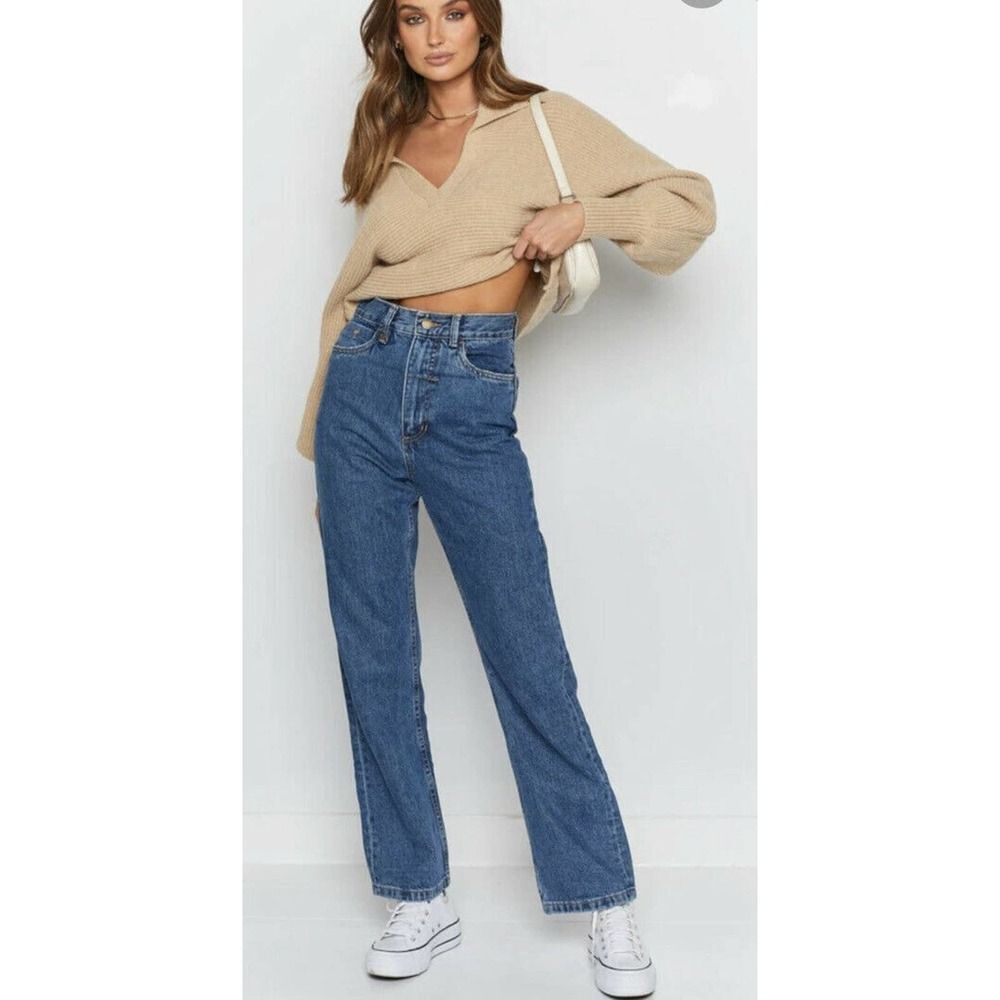 Free People Thrills Pulp 6 Jeans Rinsed Blues High Rise